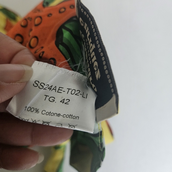 Alessandro Enriquez Lemon Print Tie Back Tube Top IT 42 - Picture 11 of 14